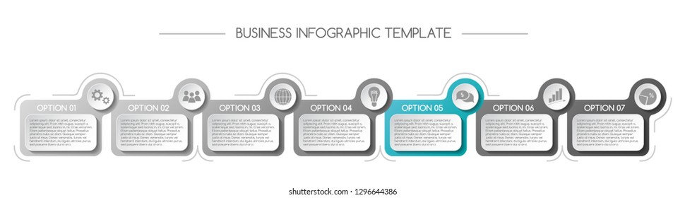 Infographic with business icons. Vector