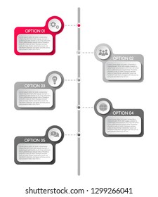 Infographic with business icons. Vector