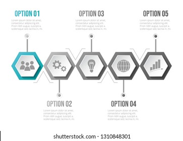 Infographic with business icons. Vector