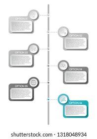 Infographic with business icons. Vector