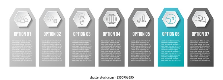 Infographic with business icons. Vector