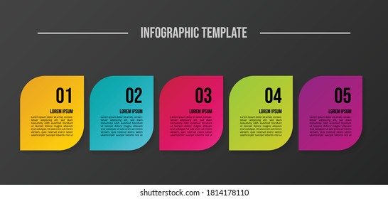 Infographic with business icons. Vector