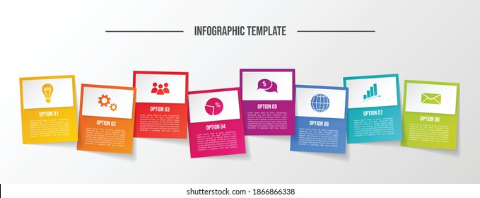Infographic with business icons. Vector