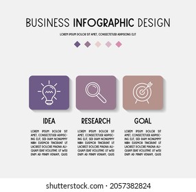 Infographic with business icons. Vector