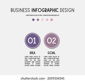 Infographic with business icons. Vector