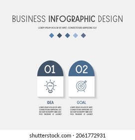 Infographic with business icons. Vector
