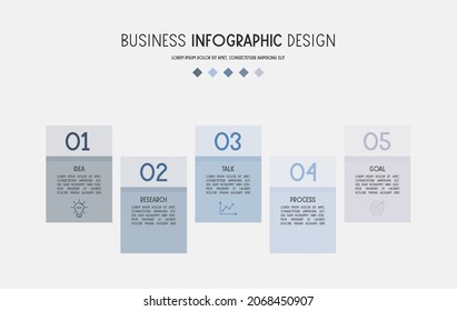 Infographic with business icons. Vector