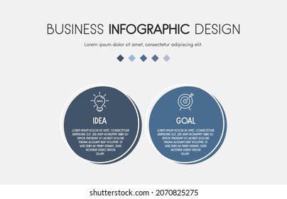 Infographic with business icons. Vector
