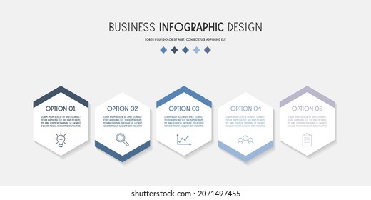 Infographic with business icons. Vector