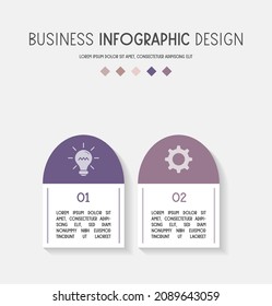 Infographic with business icons. Vector