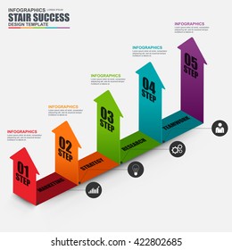 Infographic business isometric arrow vector design template. Can be used for workflow layout, chart, diagram, infographic banner, processes, web design, infographic elements, information infographics.