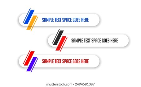 infographic business lower third display banner in set vector