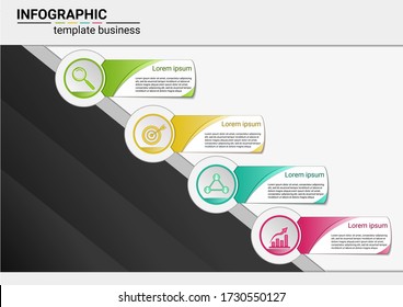 Infographic business marketing concept design template workflow layout  vector