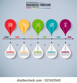 Infographic business number options data visualization vector design template. Can be used for steps, options, parts or process, workflow, diagram, flowchart concept, marketing icons, info graphics.
