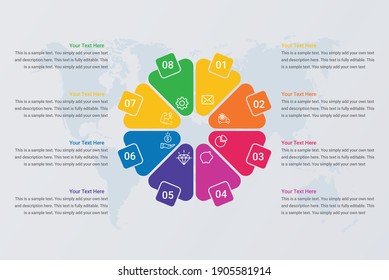 
Infographic business pie chart for options vector image.