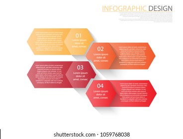 infographic business presentation template 4 options,hexagon