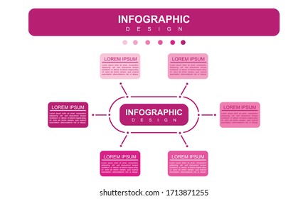 Infografik für Unternehmen. Präsentationsvorlage. Vektorillustration-Design 