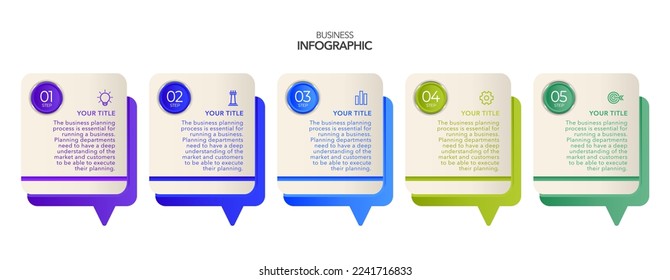 Infographic Business process options or steps , colorful icons ,vector infographic template stock Vector illustration