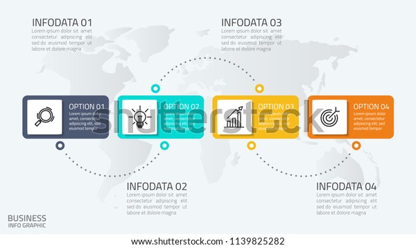 Infographic Business Rectangle Timeline Process Chart Stock Vector ...