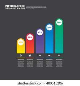 Infographic business report template layout design element vector illustration can be used for workflow, layout, and number