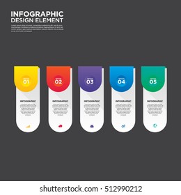 Infographic business report template layout design element vector illustration can be used for workflow, layout, number