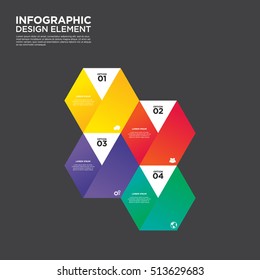 Infographic business report template layout design element vector illustration can be used for workflow, layout, number