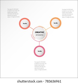 Infographic business  template with 3 options. Vector illustration.