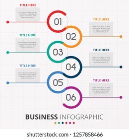 Infographic business template with circular elements