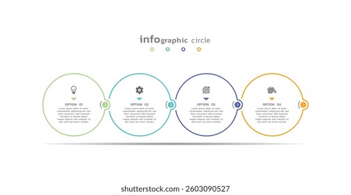 Infographic business template colorful background design