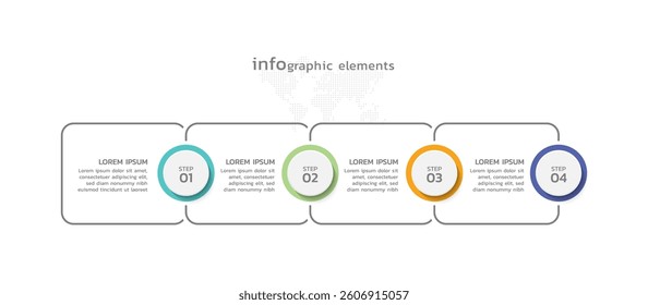 Infographic business template colorful background design