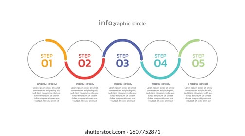 Infographic business template colorful background design