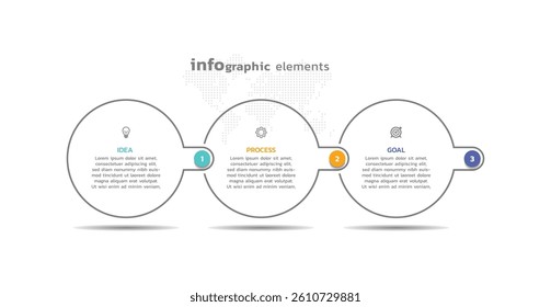 Infographic business template colorful background design