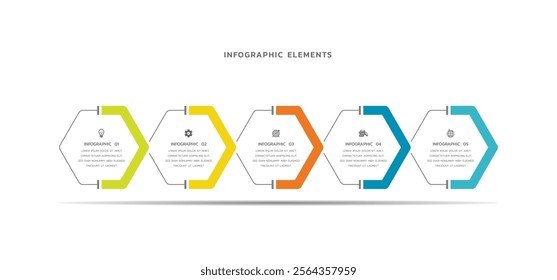 Infographic business template colorful design