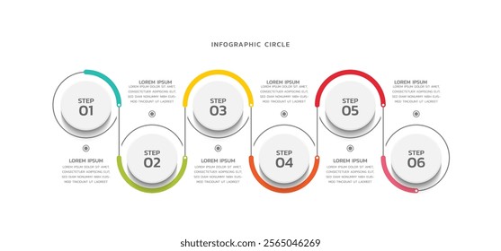 Infographic business template colorful design