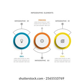 Infographic business template colorful design