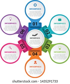 Info-graphic business template for cycle diagram, graph, presentation and round chart.