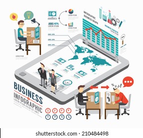 Infographic business template design . isometric concept vector illustration