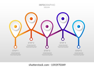Infographic business template for presentation. Concept for infographic with point mark. Timeline infographics design vector and marketing. Purpose idea.