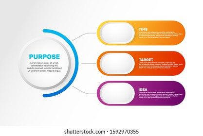 Infographic business template for presentation. Timeline infographics design vector and marketing. Concept for infographic. Purpose idea.