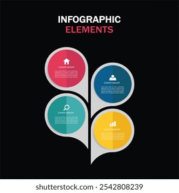 Infographic business template in speech bubble style