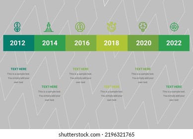 Infographic business template timeline technology element with 6