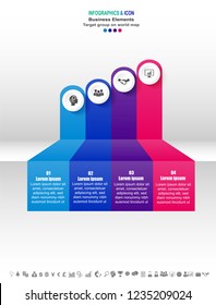 Infographic business timeline process chart template