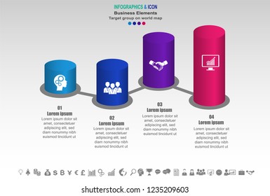 Infographic business timeline process chart template