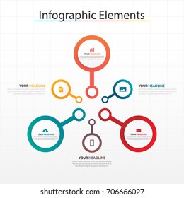 Infographic business  timeline process chart template. Vector modern banner,text box used for presentation and workflow layout diagram,web design. Abstract elements of graph steps options.
