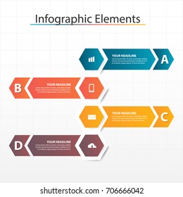 Infographic business  timeline process chart template. Vector modern banner,text box used for presentation and workflow layout diagram,web design. Abstract elements of graph steps options.