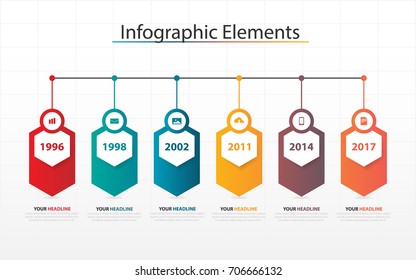 Infographic business  timeline process chart template. Vector modern banner,text box used for presentation and workflow layout diagram,web design. Abstract elements of graph steps options.