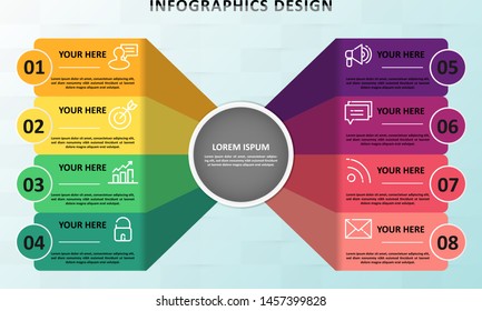 Infographic business timeline vector design template. Can be used for workflow layout, circular, success, diagram, infographic banner, teamwork, design, infographic elements, information infographics.