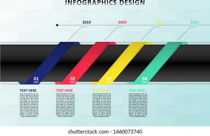 Infographic business timeline vector design template. Can be used for workflow layout, circular, success, diagram, infographic banner, teamwork, design, infographic elements, information infographics.