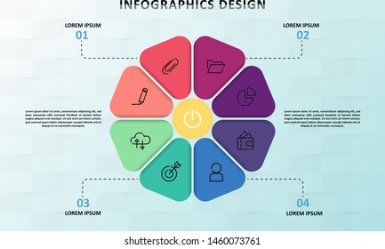 Infographic business timeline vector design template. Can be used for workflow layout, circular, success, diagram, infographic banner, teamwork, design, infographic elements, information infographics.