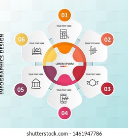 Infographic business timeline vector design template. Can be used for workflow layout, circular, success, diagram, infographic banner, teamwork, design, infographic elements, information infographics.